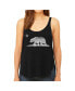 Women's Premium Word Art Flowy Tank Top- California Bear