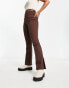 Hollister high rise flare jeans in brown