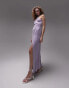 Topshop ring detail maxi dress in lilac