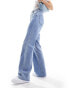 & Other Stories high rise straight leg jeans in light blue wash