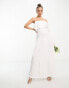 Vila Bridal frill top cami maxi dress in white