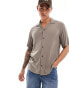 Jack & Jones revere collar shirt in brown