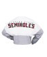 Women's White Florida State Seminoles Heather Block Cropped Long Sleeve Jersey T-shirt