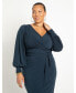 Plus Size Cross Front Midi Dress