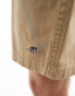 GANT drawstring logo stretch cotton shorts in khaki beige