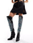 Azalea Wang Axelbeat embellished front western boot in black