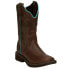 Justin Boots Raya Embroidered Square Toe Cowboy Womens Brown Casual Boots GY290