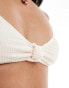 South Beach essentials crinkle knot front bikini top in coconut