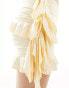 Lioness ruffle detail mini skirt co-ord in ivory