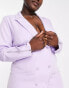 Saint Genies Plus blazer dress with zip sleeve detail in lilac