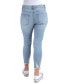 Juniors' High-Rise Distress Curvy Crop Jeans