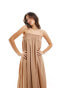 Pretty Lavish strappy oversized midaxi dress in biscuit