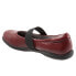 Softwalk High Point S1466-611 Womens Red Leather Mary Jane Flats Shoes