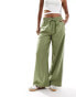 ONLY pull on trouser with contrast panel in khaki