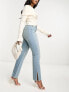 ASOS DESIGN 90s straight jean in light blue with split