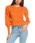 Forte Cashmere Gathered Sleeve Crew Cashmere Sweater Women's