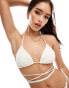 Brave Soul crochet bikini top in cream