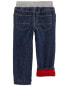 Toddler Drawstring Pull-On Jeans - Dark Blue 2T