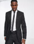 ASOS DESIGN skinny suit jacket in crosshatch in navy