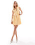 Nobody's Child Petite Starlight sleeveless mini dress in yellow gingham