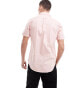 Farah brewer short sleeve shirt in pink