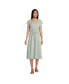 Women's TENCEL Fiber V-Neck Midi Dress