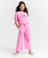 Girls Cropped Wide-Leg French Terry Pants, Created for Macy's