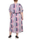 Plus Size Short Puff Sleeve Chiffon Dress