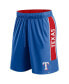 Men's Royal Texas Rangers Win the Match Defender Shorts