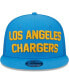 Men's Powder Blue Los Angeles Chargers Stacked Trucker 9FIFTY Snapback Hat