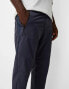 Bershka nylon trouser in navy