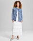 Women's Oversized Western Snap-Front Denim Shirt, Created for Macy's