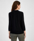 Women's Knot-Front 3/4-Sleeve Blouse