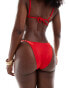 ASOS DESIGN Maya mix and match skimpy tanga bikini bottom with rings in red