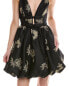 Marchesa Notte Mini Cocktail Dress Women's Yellow 8