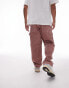 Topman loose carpenter trousers in pink