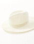 Accessorize packable fedora hat in white