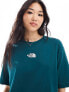 The North Face Oversized heavyweight t-shirt in green Exclusive at ASOS