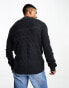 ONLY & SONS crew neck textured knitted jumper in navy