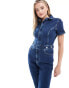 Tommy Jeans skinny denim jumpsuit in mid wash