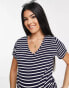 Flounce London Maternity fitted stretch t-shirt in stripe