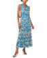 Women's Split Neck Sleeveless Maxi Dress