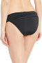 BCBGMAXAZRIA 167085 Women's Rouched Soft Band Hipster Black Bikini Bottom sz. 2