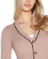 Women's Tipped Textured-Stich Cardigan Sweater