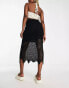 & Other Stories knitted open midi skirt in black