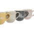 Набор из 4 кружек Mug Home ESPRIT Жёлтый Бежевый Серый Розовый Фарфор 410 ml 13 x 9 x 9,4 cm