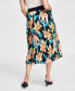 Women's Pleated Floral-Print Midi Skirt, Created for Macy's