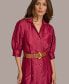 Donna Karan Women's Elbow-Sleeve Belted Shirtdress