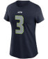 Women's Russell Wilson College Navy Seattle Seahawks Name Number T-shirt