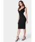 Women's Cap Sleeve V-neck Mini Bandage Dress